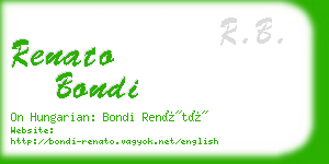 renato bondi business card